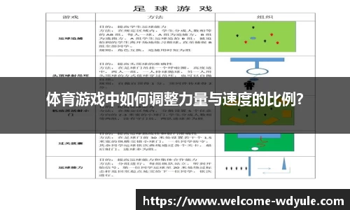 体育游戏中如何调整力量与速度的比例？